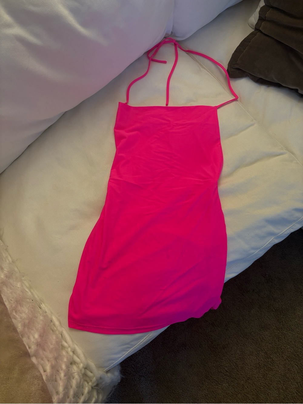 superdown Hot Pink Mini Halter Dress